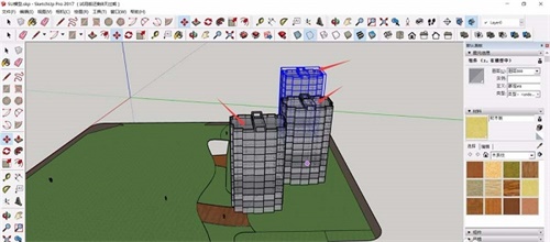sketchup怎么复制大块的建筑物1