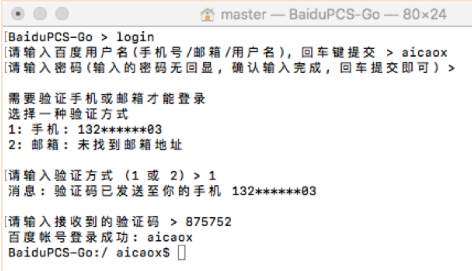 BaiduPCS Go使用方法2