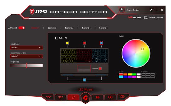 msi dragon center for laptop