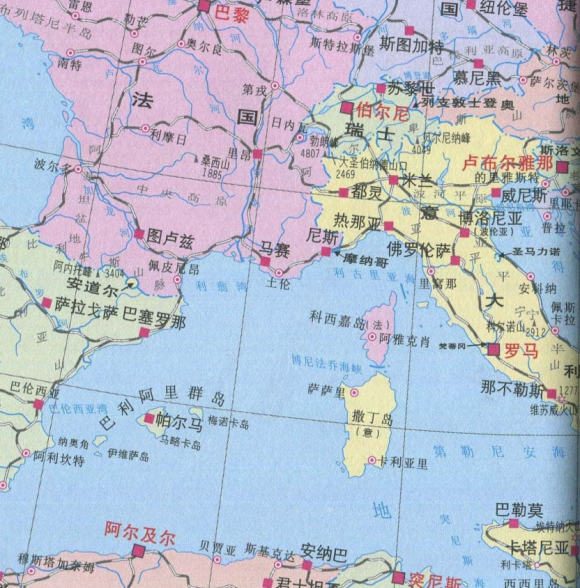 【地中海地图】地中海地图高清版大图下载 v1.0 电子版-七喜软件园