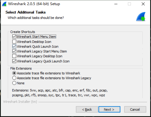 Wireshark网络抓包工具安装步骤4