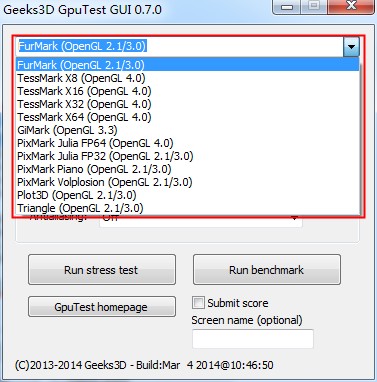 GpuTest官方版使用教程1