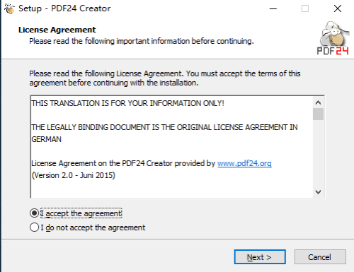 PDF24 Creator安装步骤2