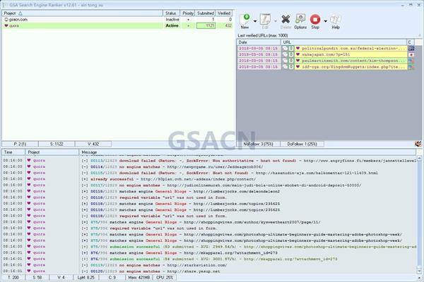 GSA Search Engine Ranker官方版软件主要界面介绍1