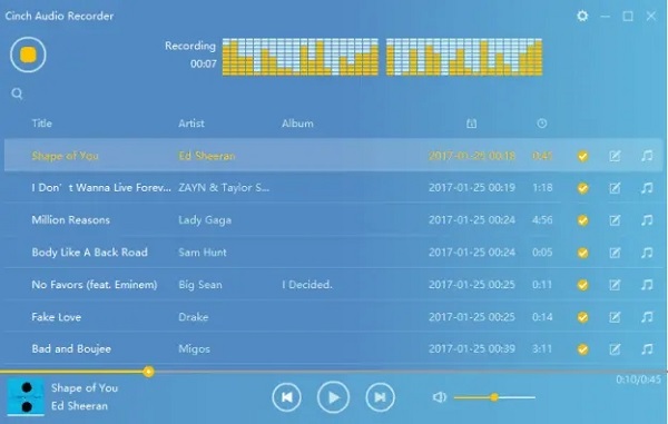 Cinch Audio Recorder(媒体录制软件) 免费版功能