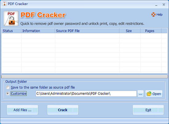 PDF Cracker破解版使用方法1