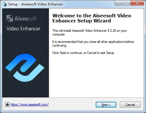 Aiseesoft Video Enhancer安装教程