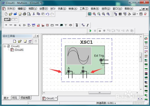 multisim11破解版中示波器怎么使用2