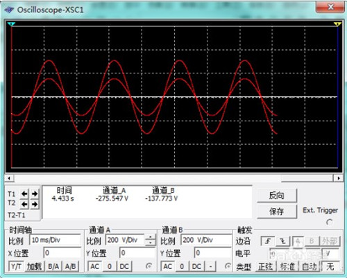 multisim11破解版中示波器怎么使用9